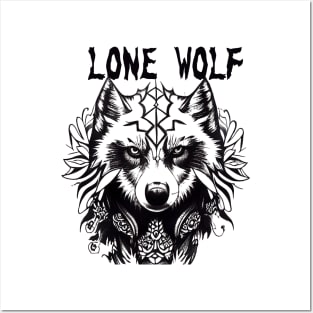 Lone Wolf Tribal Art Posters and Art